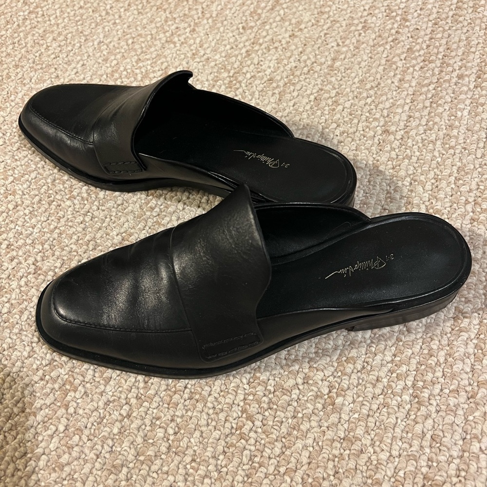 Black loafers